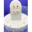 coeur Doux – Créoles en acier inoxydable plaqué or 24K avec pendentif cœur rose et perles nacrées  coeur Doux – Créoles en acier inoxydable plaqué or 24K avec pendentif cœur rose et perles nacrées