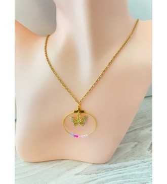 Collier Éclat de Vol en plaqué or 24K – Bijou artisanal raffiné 