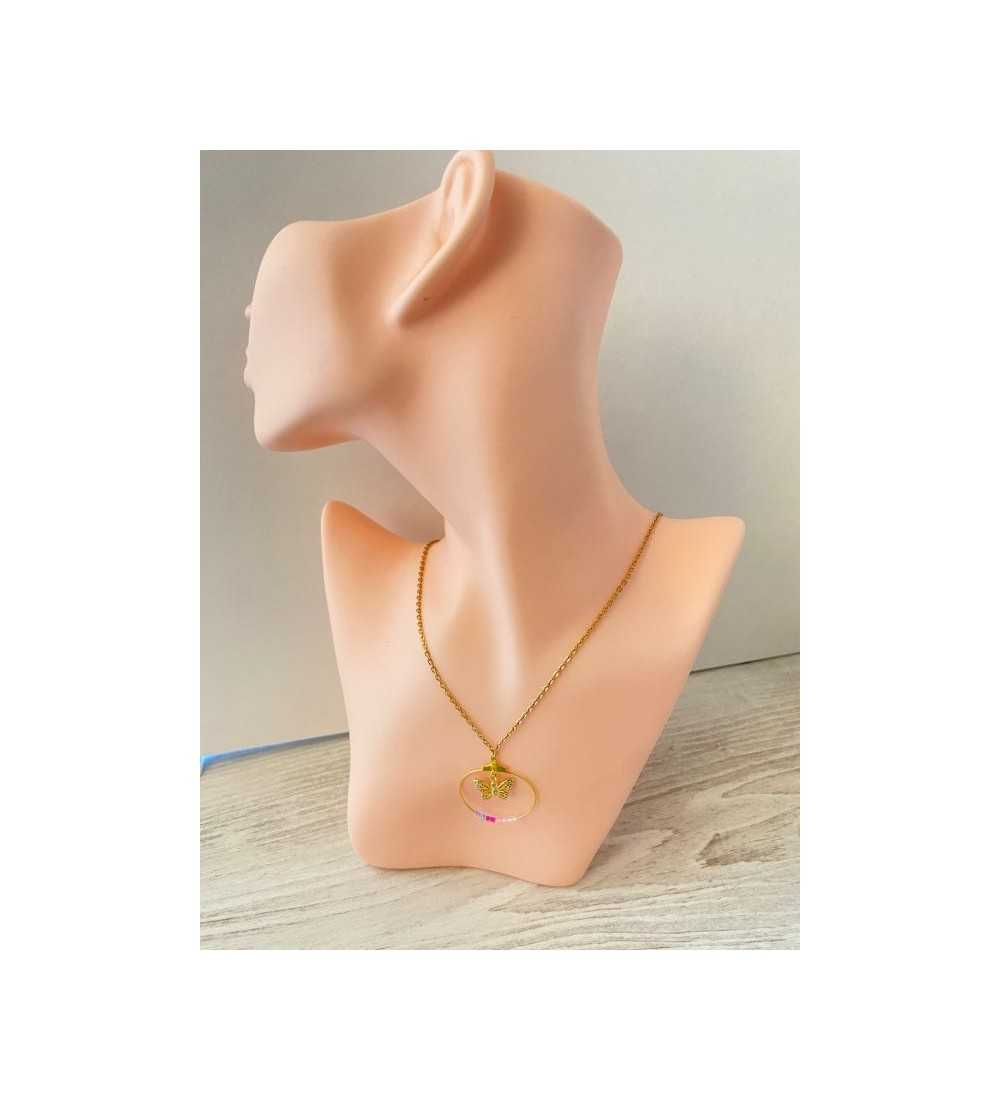 Collier artisanal Éclat de Vol – Or 24 K et design élégant inspiré de l’envol
