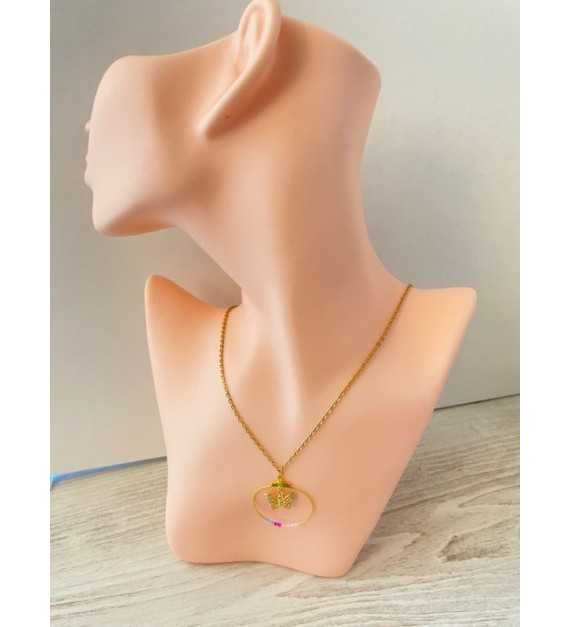 Collier artisanal Éclat de Vol – Or 24 K et design élégant inspiré de l’envol