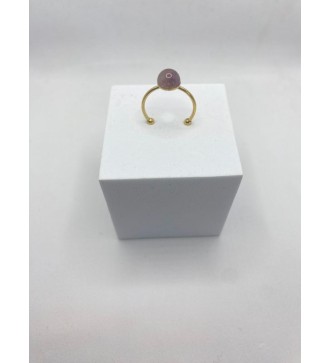 Bagues ajustables en quartz et acier inoxydable or
