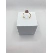 Quartz Précieux – Bague ajustable en quartz naturel et acier inoxydable plaqué or 24 K Quartz Précieux – Bague ajustable en quartz naturel et acier inoxydable plaqué or 24 K