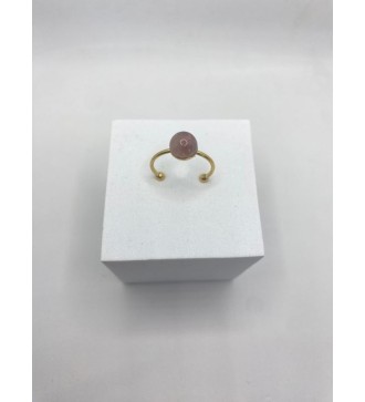 Bagues ajustables en quartz et acier inoxydable or