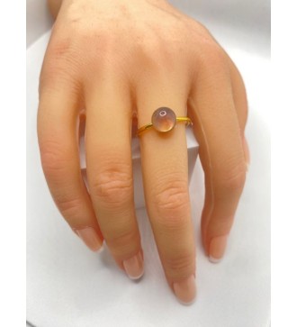 Bagues ajustables en quartz et acier inoxydable or