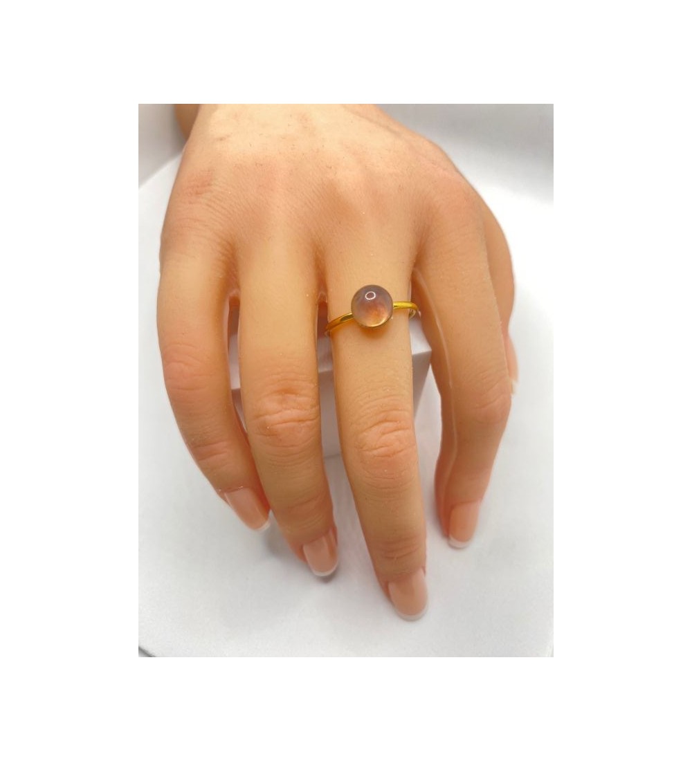 Bagues ajustables en quartz et acier inoxydable or