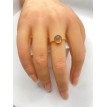 Quartz Précieux – Bague ajustable en quartz naturel et acier inoxydable plaqué or 24 K Quartz Précieux – Bague ajustable en quartz naturel et acier inoxydable plaqué or 24 K