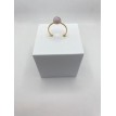 Lumière en Quartz – Bague ajustable en quartz naturel 6 mm, acier inoxydable plaqué or 24 K Lumière en Quartz – Bague ajustable en quartz naturel 6 mm, acier inoxydable plaqué or 24 K