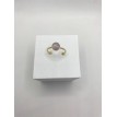 Lumière en Quartz – Bague ajustable en quartz naturel 6 mm, acier inoxydable plaqué or 24 K Lumière en Quartz – Bague ajustable en quartz naturel 6 mm, acier inoxydable plaqué or 24 K