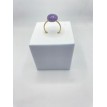 Aura de Quartz – Bague ajustable en quartz 10 mm, acier inoxydable plaqué or 24 K, élégance  Aura de Quartz – Bague ajustable en quartz 10 mm, acier inoxydable plaqué or 24 K, élégance
