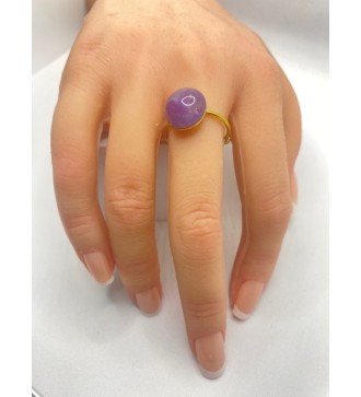 Bague ajustable en quartz 10 mm et acier inoxydable or