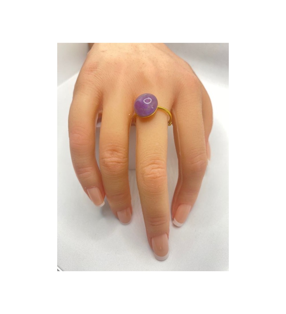 Bague ajustable en quartz 10 mm et acier inoxydable or