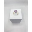 Harmonie Minérale – Bague ajustable en quartz 10 mm, acier inoxydable plaqué or 24 K Harmonie Minérale – Bague ajustable en quartz 10 mm, acier inoxydable plaqué or 24 K
