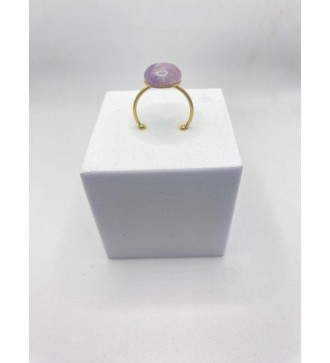 Bague ajustable en quartz 10 mm et acier inoxydable or