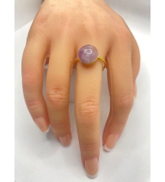 Bague ajustable en quartz 10 mm et acier inoxydable or