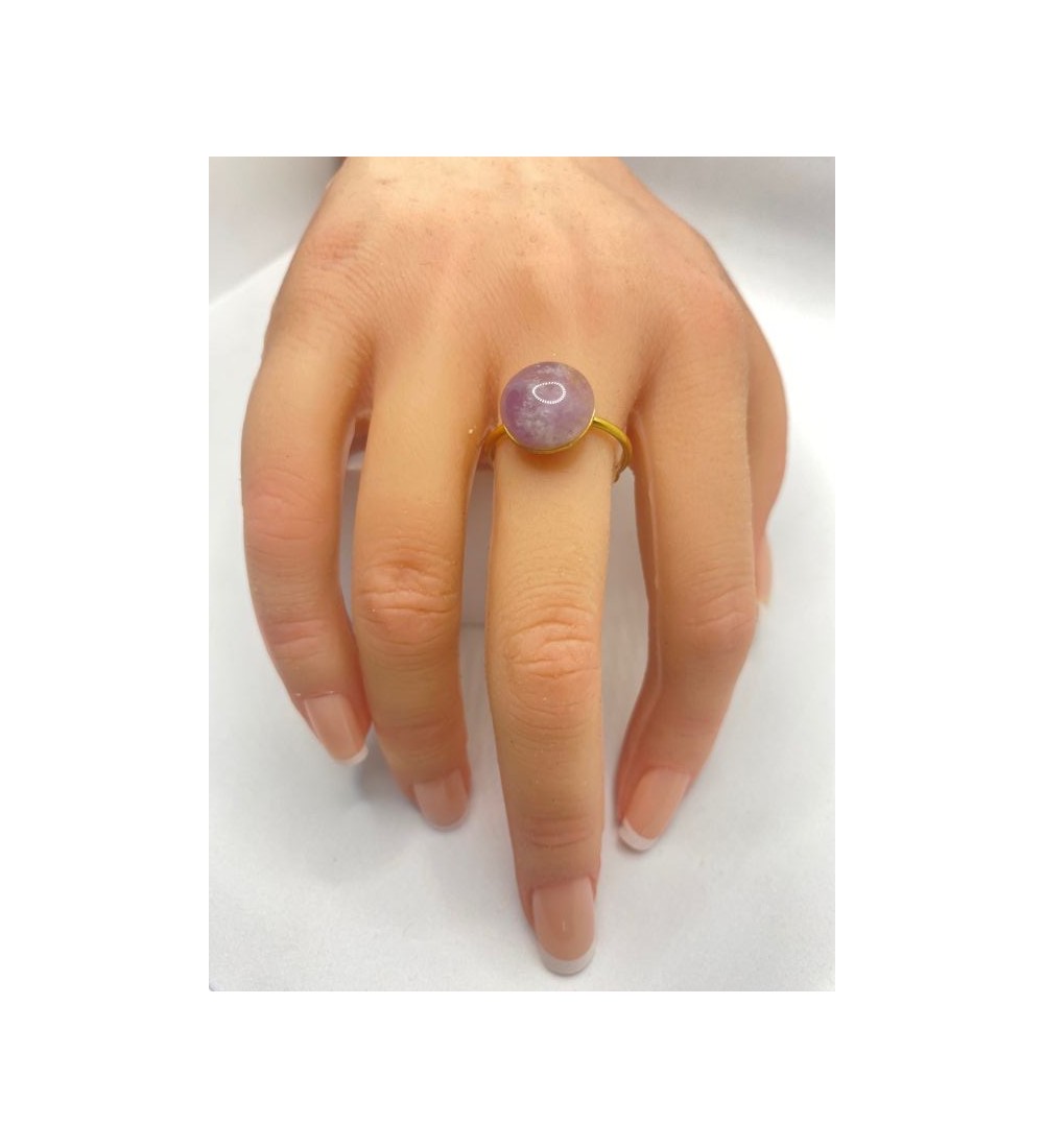 Bague ajustable en quartz 10 mm et acier inoxydable or