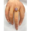 Harmonie Minérale – Bague ajustable en quartz 10 mm, acier inoxydable plaqué or 24 K Harmonie Minérale – Bague ajustable en quartz 10 mm, acier inoxydable plaqué or 24 K