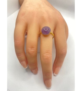 Bague ajustable en quartz 10 mm acier or