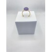 Quartz Élégance – Bague ajustable en quartz 10 mm et acier inoxydable doré Quartz Élégance – Bague ajustable en quartz 10 mm et acier inoxydable doré