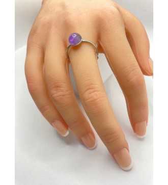Bague Quartz Argenté en pierre naturelle – Argent 925 ajustable