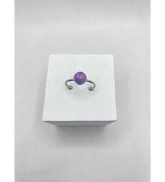 Bague Quartz Argenté en pierre naturelle – Argent 925 ajustable