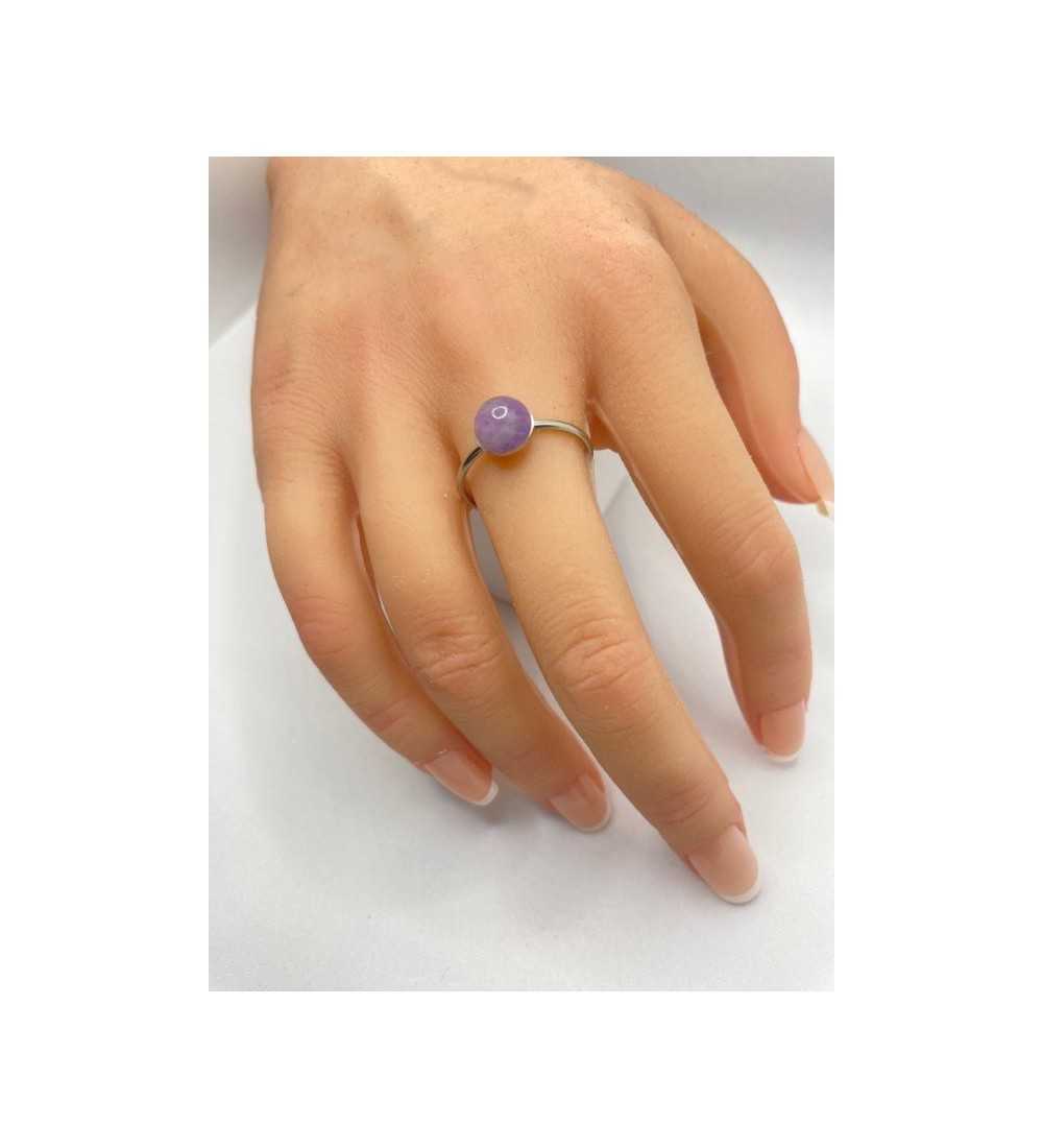 Éclat d'acier et Quartz – Bague ajustable en quartz 6 mm et acier inoxydable argent Éclat d'acier et Quartz – Bague ajustable en quartz 6 mm et acier inoxydable argent