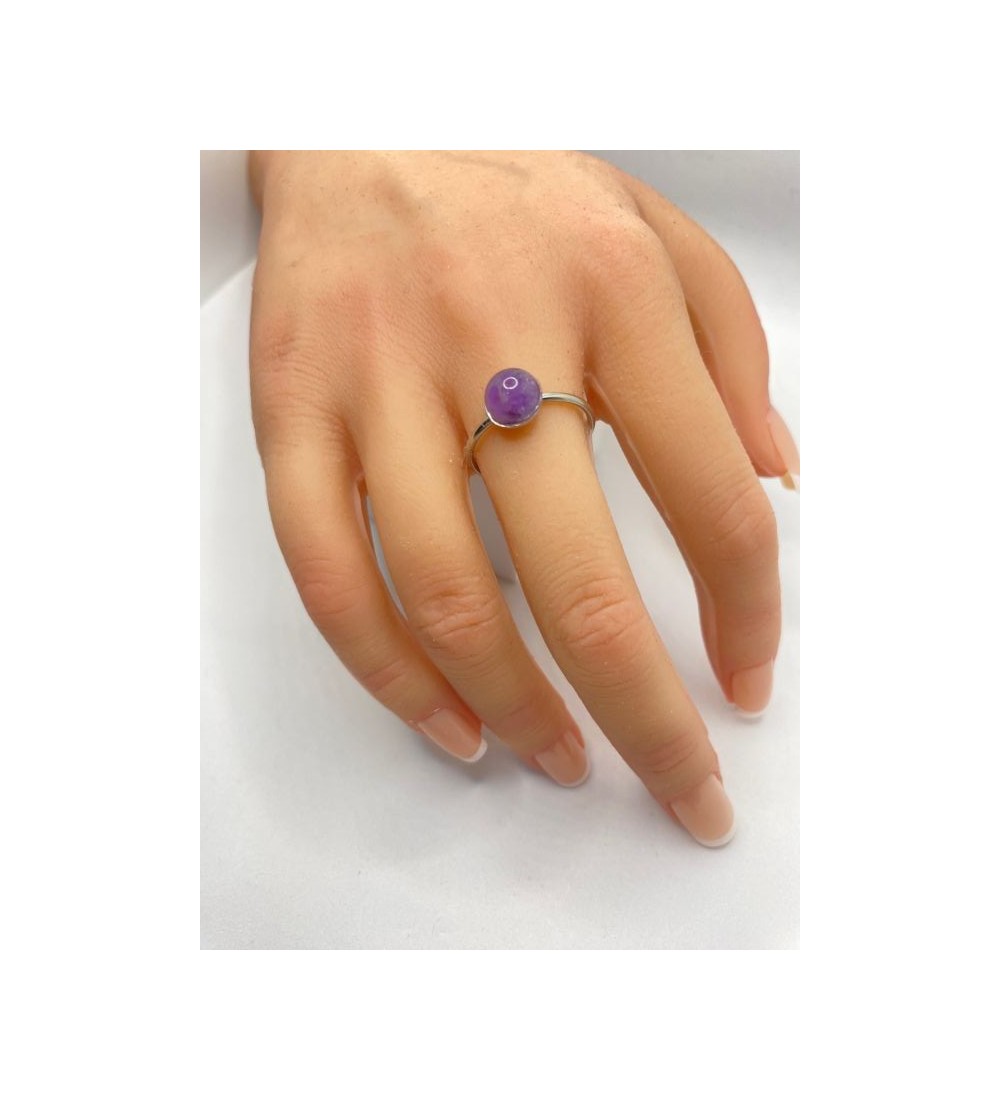 Bagues ajustables en acier argent avec quartz 6 mm