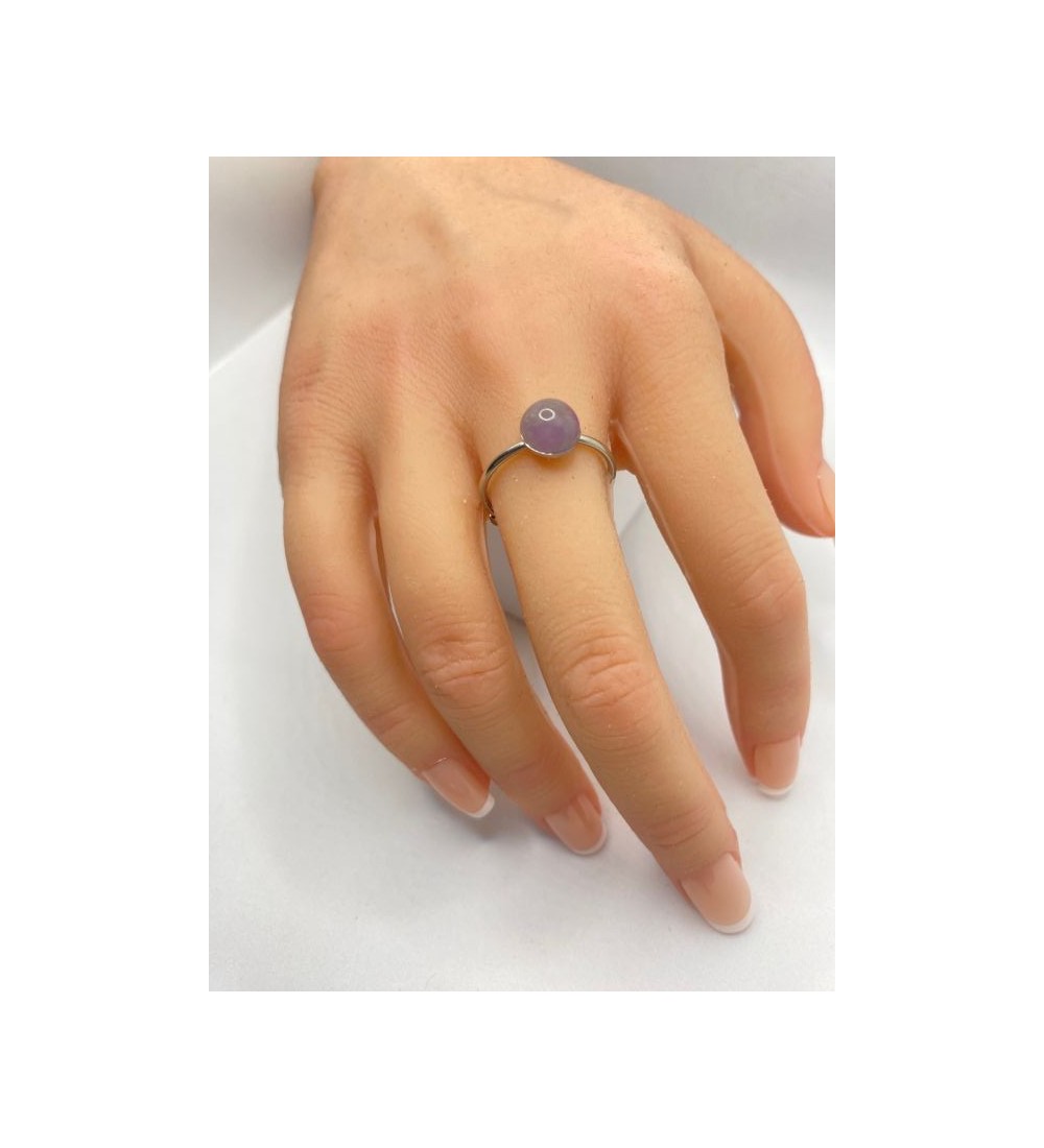 Bague ajustable en quartz 6 mm et acier argent