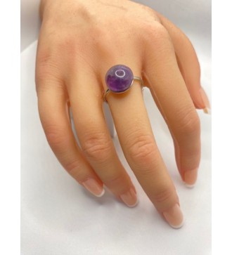 Bague ajustable en quartz 10 mm et acier inoxydable argent