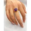 Bague ajustable Harmonie Argentée en quartz 10 mm – Argent 925