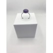 Bague ajustable Harmonie Argentée en quartz 10 mm – Argent 925