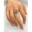 Quartz & Acier – Bague ajustable en quartz 10 mm et acier inoxydable argent Quartz & Acier – Bague ajustable en quartz 10 mm et acier inoxydable argent
