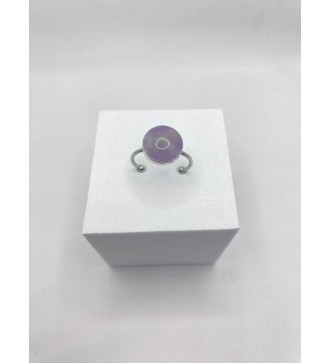 Bagues ajustables en quartz 10 mm et acier inoxydable argent