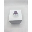 Quartz & Acier – Bague ajustable en quartz 10 mm et acier inoxydable argent Quartz & Acier – Bague ajustable en quartz 10 mm et acier inoxydable argent