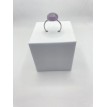 Quartz & Acier – Bague ajustable en quartz 10 mm et acier inoxydable argent Quartz & Acier – Bague ajustable en quartz 10 mm et acier inoxydable argent