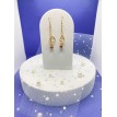 Rose Éternel – Boucles d’oreilles pendantes en acier inoxydable plaqué or 24K  Rose Éternel – Boucles d’oreilles pendantes en acier inoxydable plaqué or 24K