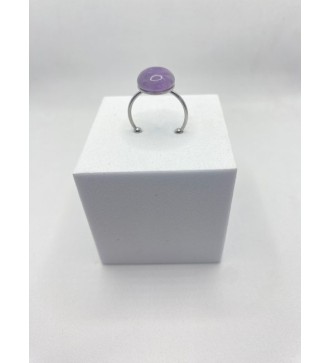 Bague ajustable en quartz 10 mm et acier argent