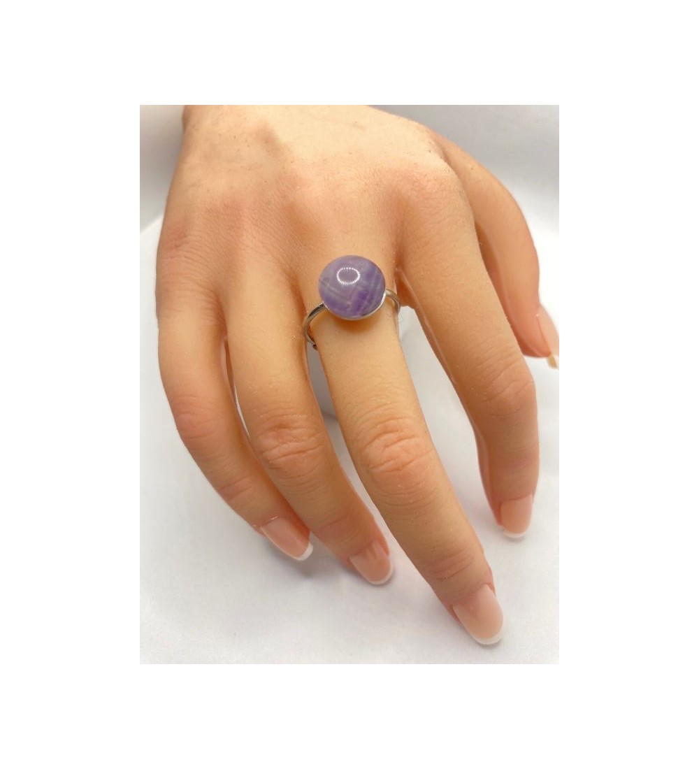 Bague ajustable en quartz 10 mm - Acier inoxydable argent