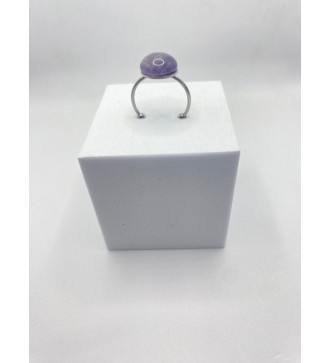 Bague ajustable en quartz 10 mm - Acier inoxydable argent