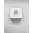 Bague ajustable Harmonie des Nuances en pierre blanche opaque – Argent 925