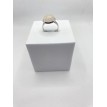 Bague ajustable Harmonie des Nuances en pierre blanche opaque – Argent 925