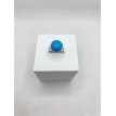 Éclat de Topaze – Bague ajustable en topaze bleue et acier inoxydable argent Éclat de Topaze – Bague ajustable en topaze bleue et acier inoxydable argent