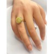 Bague ajustable Palette Précieuse en pierre jaune opaque – Argent 925 Bague ajustable Palette Précieuse en pierre jaune opaque – Argent 925