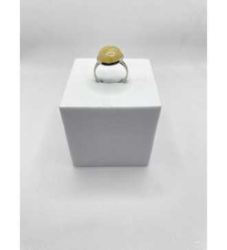 Bague Palette Précieuse en pierre jaune – Argent 925 ajustable