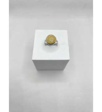 Bague Palette Précieuse en pierre jaune – Argent 925 ajustable