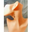 Rose Éternel – Boucles d’oreilles pendantes en acier inoxydable plaqué or 24K  Rose Éternel – Boucles d’oreilles pendantes en acier inoxydable plaqué or 24K