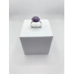Soleil d'amethyste – Bague ajustable en améthyste et acier inoxydable argent Soleil d'amethyste – Bague ajustable en améthyste et acier inoxydable argent