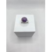 Soleil d'amethyste – Bague ajustable en améthyste et acier inoxydable argent Soleil d'amethyste – Bague ajustable en améthyste et acier inoxydable argent