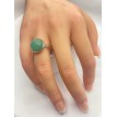 Mélodie verte – Bague ajustable en pierre verte et acier inoxydable Mélodie verte – Bague ajustable en pierre verte et acier inoxydable